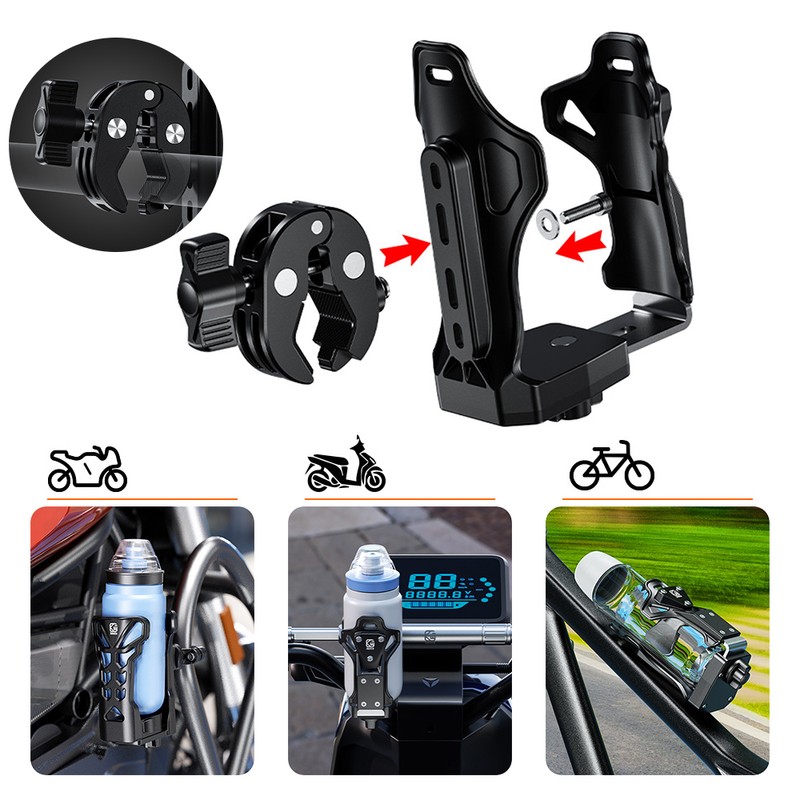 Bike Water Bottle Holder Rotatable Motorcycle Drink Holder Bicycle Water