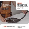 Victoria 10-Inch Cast Iron Tortilla Press HD Spherrous, Commercial-Grade Cast