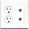 RiteAV 2 Port Cat6 Ethernet Wall Plate - Tamper Res