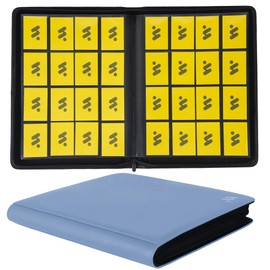 MORABTO Premium 1000+ Pockets Card Binder,16 Pockets Trading Card Binder Ringless Side Loading Trading Card Album Folder for TCG -Light Blue