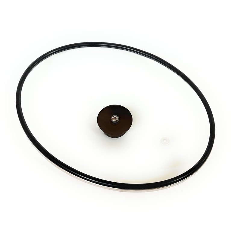 7QT Oval Glass Lid with Silicone Ring Replacement for Hamilton