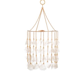 Round Centre Hanging Wall Roof Ceiling Hanging Jhoomar of white Net and Golden boundries Hangings Decorative Ornament Christmas Decorations Home Décor Wedding Festivities New Year Gifting