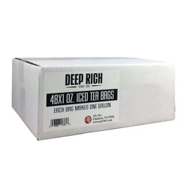 DEEP RICH Black Iced Tea Filter Bags, 48 Count, Makes 1 Gallon Each, 100% Natural Orange Pekoe