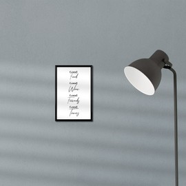 artboxONE Poster with Black Frame 30 x 20 cm Typography Life Inspiration - Picture Food