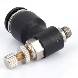 ViaGasaFamido Machine Gas Valve, CO2 Gas Nozzle, Cutting Machine Regulating Adjuster (Air Pipe 6mm; Thread M5; Adjustable)