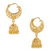 BodhaTraditional Indian Gold Medium Size Chandbali Jhumki Earring with Pearls
