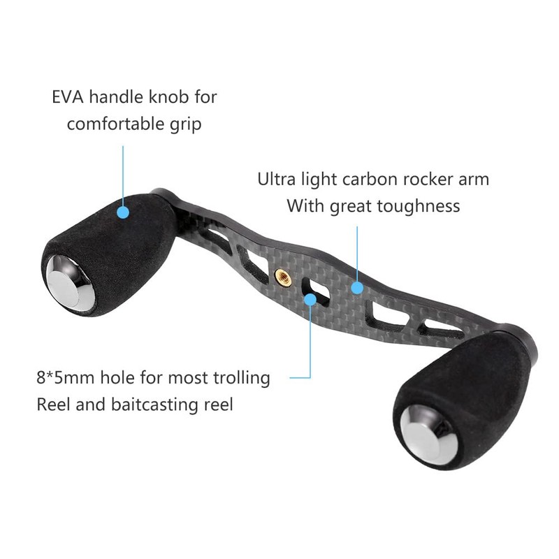 Wuyuzi Fishing Reel Handle Carbon Baitcasting Fishing Reel Handle Trolling