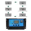 KIMISS Controlador de Carga Solar PWM, 50A 12V 24V Controlador