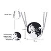 Rockyu Couple Necklace, Popular, Silver, Black, Cat Necklace, Cute, Unisex,