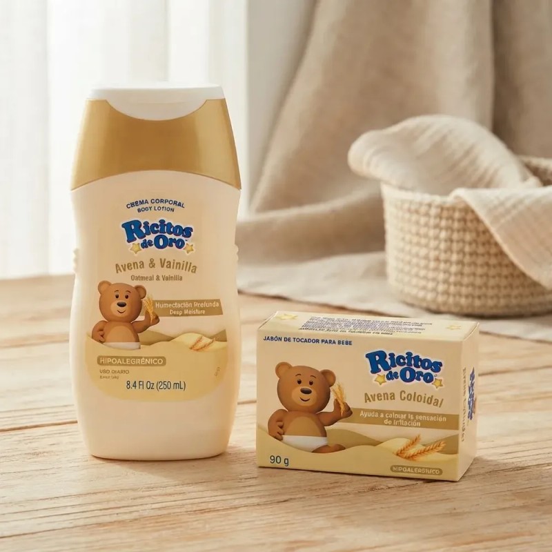 Kit Crema Ricitos De Oro 250ml Y Jabon Avena Coloidal