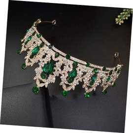 Healeved Luxury Baroque Crown Tiara Women's Tiara for Girls Wedding Headband Stylish Bridal Party Accessory Photo Prop