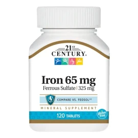 Hierro 65mg Premium Sulfato Ferroso 325mg 120 Caps Eg H5 Sabor Sin Sabor
