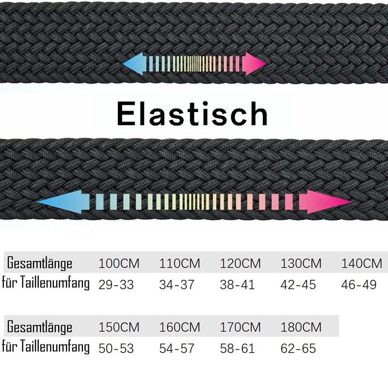 Bluecton Belt Sizes 120 cm - 170 cm Men's Stretch