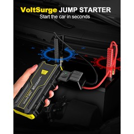 Car Jump Starter, 2000A Battery Jumper Starter Portable (Engines up to 7.0L Gas / 5.5L Diesel) 12V, Car Battery Charger, LED Flashlight with USB Ports