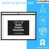 1InTheOffice Dry Erase Pocket Sleeves 9x12, Black Shop Ticket Holders,