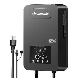 DEWENWILS 200W Low Voltage Landscape Transformer with Photocell Sensor & Timer, 120V AC to 12V/14V AC, Weatherproof Outdoor Landscape Lighting Transformer for Garden Lights, Spotlights, Steplights