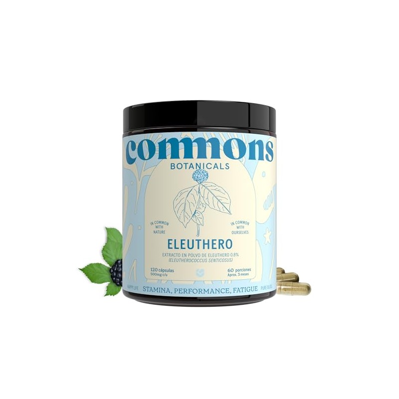 Commons Eleuthero - Adaptógenos - Suplemento Natural - Energía y