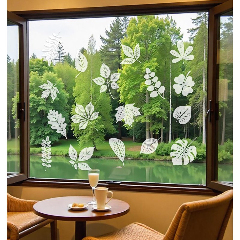 Window Clings for Birds, 26 Pcs Window Decals to Prevent