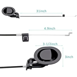 Universal Heavy-Duty Metal Sofa Chair Recliner Release Pull Handle Replacement Parts with Cable, Fits Ashley, Lazy Boy and Most Recliner Sofa Brand, Recliner Handle Size 3" x 3.5"