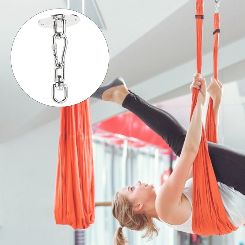 Stainless Steel Hammock/Swing Hanging Kit Ceiling Mounting Plate Snap Hook