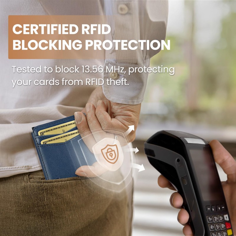 RUNBOX Slim Card Wallet for Men with ID Window –