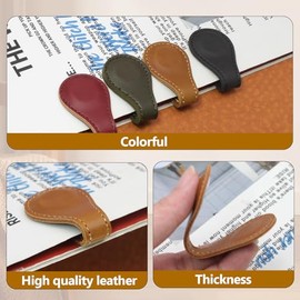 Jiozermi 1 marcapáginas magnéticos negros, clips magnéticos de doble cara, marcadores magnéticos de piel para mujeres, amantes de los libros, lectores