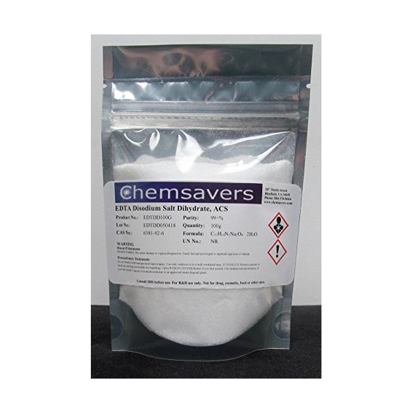 EDTA Disodium Salt Dihydrate, ACS, 99+%, 100g