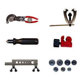 4LIFETIMELINES Master Brake Line Tubing Flare Tool for Single, Double (SAE) Flares, & Bubble (ISO) Flares - includes Tubing Bender, Cutter, and Reamer Tool