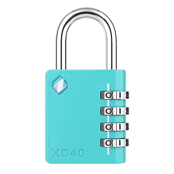 Zarker XD40 Padlock- 4 Digit Combination Lock for Gym, Sports,