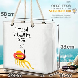 VOID Vitamin Sea Octopus Beach Bag Shopper 58 x 38 x 16 cm 23L XXL Shopping Bag Travel Bag Beach Bag, multicoloured, Casual