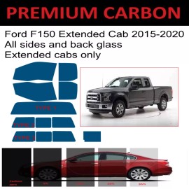 TintPro Premium Carbon Window Tint fits Ford F150 2015-2020 ex cab precut window tint