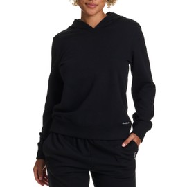 bebe French Terry Hoodies for Women, Loungewear Sweatshirts for Women, Comfy and Cute Hoodies, Black Hoodie (Black, X-Large)