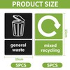 HARY 10Pack Recycling Stickers for Bins - 15x10cm General Waste