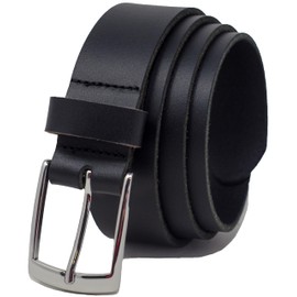 Ashford Ridge Made in England 34mm Full Grain Leather Belt with Classic Buckle - Black 3XL