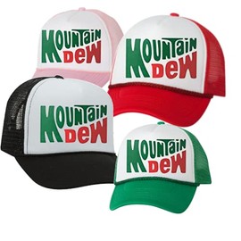 Vintage Mountain Trucker Snapback Hat Classic Soda Cap Snapback Drink Pop Dew Coke baseball Cola Party favor gift 80s 90s (Black)