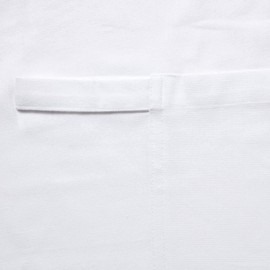 HOMESCAPES Plain Cotton White Apron with Large Pocket and Adjustable Straps - 80 x 85 cm