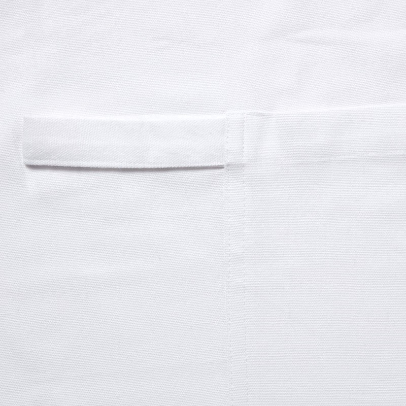 HOMESCAPES Plain Cotton White Apron with Large Pocket and Adjustable