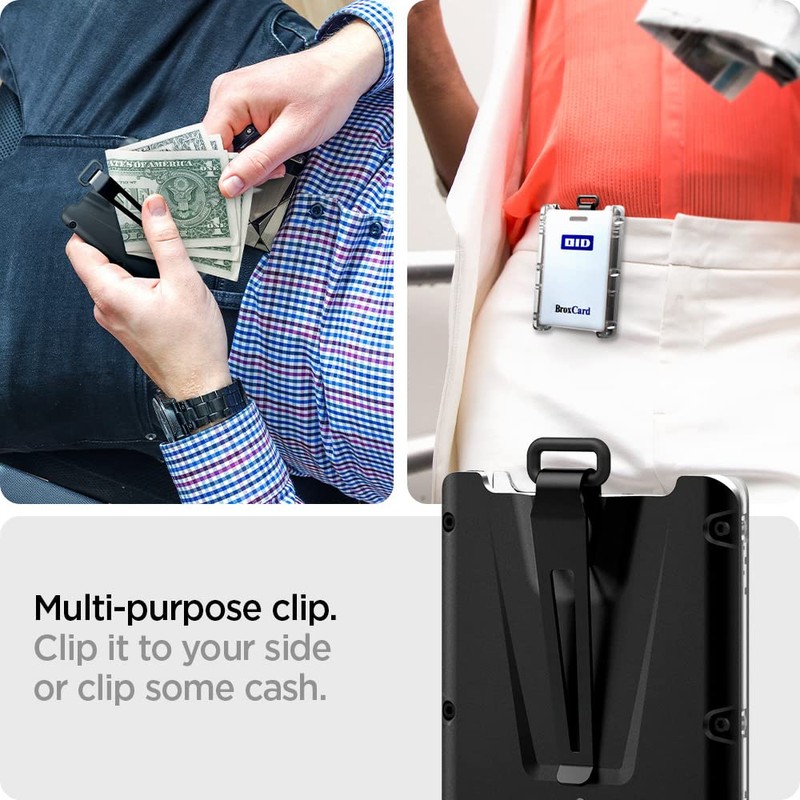 Spigen Life ID Badge Holder Card Wallet with Polycarbonate Clip