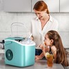 Crzoe Portable Ice Maker Machine with Handle, 26lbs/24Hrs, 6Mins/9 Ice
