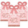 Big Dot of Happiness 40th Pink Rose Gold Birthday -