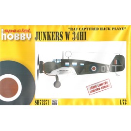 Special-hobby sH72271 junkers w-34Hi rAF senteur hack plane
