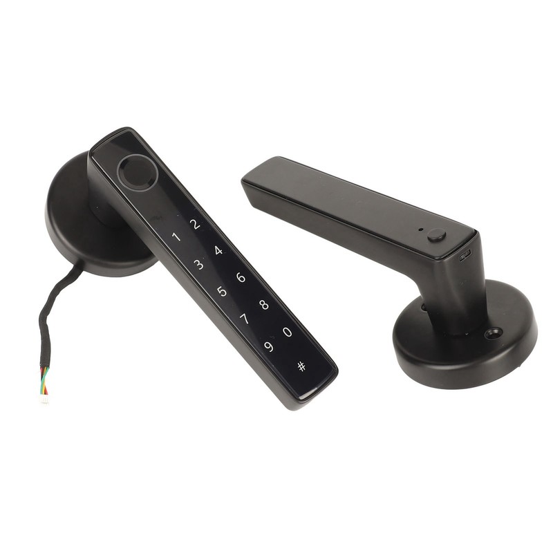 Fingerprint Lock Emergency Charging Low Battery Reminder Accurate Smart Door