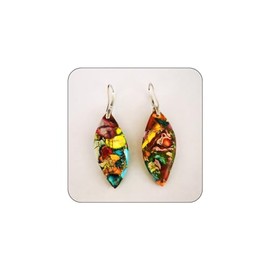 Boho Earrings for Women, Trendy Colorful Waterdrop Square Long Turquoise Dangle Vintage Geometric Gold Plated Hoop Earrings for Cowgirl Teen Girls Jewelry Gift (Boho4)