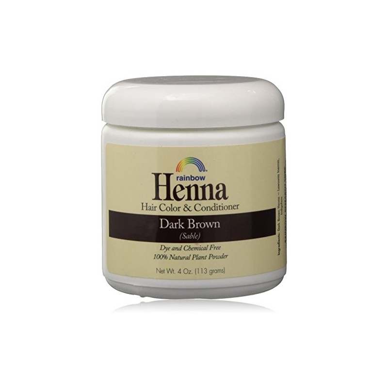 Rainbow Henna Persian Dark Brown Hair Color 4 Oz, (2