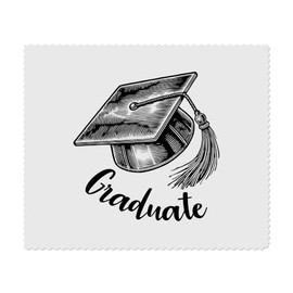 2 x 'University Graduate Mortar Board' Microfibre Lens/Glasses Cleaning Cloths (LC00031741)