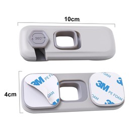 Aurooooa Baby Guard, Child Lock, Earthquake Protection, Light Gray, Door Lock, Drawer Lock, Tamper Prevention, Child Safety Refrigerator Lock, Suitable for Cabinets, Drawers, Refrigerators, Doors,