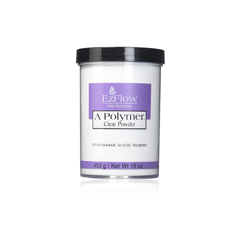 EZ Flow A Polymer Clear False Nails, 16 Ounce