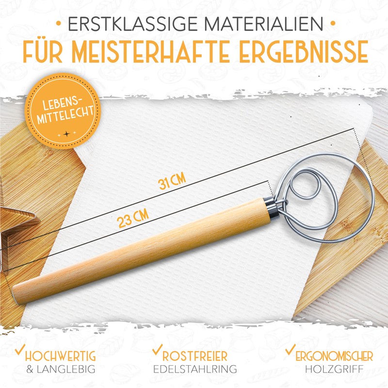 KRUSTENZAUBER Danish whisk for perfect dough in no time at