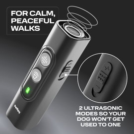 PetSpy N10 Ultrasonic Dog Bark Deterrent, 2 Frequency Modes, Barking Control Device for Indoor and Outdoor with 16 Feet Range, Bark Deterrent Dog Trainer with Training Cards