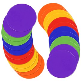 9 Inch Poly Spot Markers for Gym Floor Poly Spots, 12/18/24/36 Pcs Round Non-Slip Rubber Floor Dots Agility Markers Flat Cones for Sports Soccer PE Training, Dance, Classroom Activities